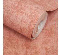 Grandeco Alba Plaster Plain Textured Wallpaper, Red