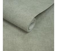 Grandeco Alba Plaster Plain Textured Wallpaper, Sage Green