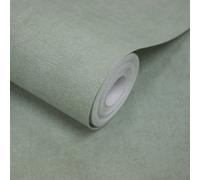 Grandeco Alba Plaster Plain Textured Wallpaper, Teal Green