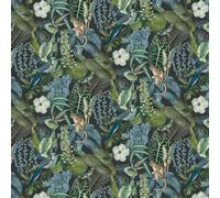 Grandeco Amazonica Botanical Wildlife Jungle Textured Wallpaper, Green Blue Teal