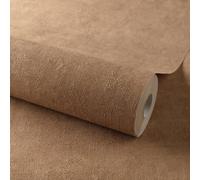 Grandeco Annabella Distressed Limewash Plaster Textured Wallpaper, Copper Rust Orange