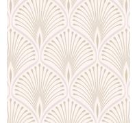 Grandeco Art Deco Fan Cream Gold Wallpaper Textured Paste The Wall Vinyl