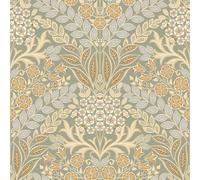 Grandeco Belevedere Arts And Crafts Floral Damask, Taupe
