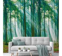 Grandeco Biophilic Photographic Sunlight Through Trees 3 lane repeatable mural 2.8 x 1.59m in Green Grandeco Green