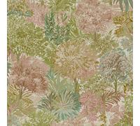 Grandeco Blossom Tree Leaf Foliage Smooth Wallpaper, Pink Multi