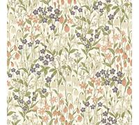 Grandeco Bluebell Wood Floral Leaf Textured Wallpaper, Neutral
