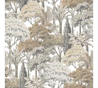 Grandeco Botanical Sketched Forest Trees Textured Wallpaper, Neutral