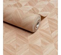 Grandeco Boutique Amber Art Deco Geo Luxury Weight Embossed Wallpaper, Plaster