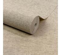 Grandeco Boutique Dakota Luxury Embossed Wallpaper, Natural Linen