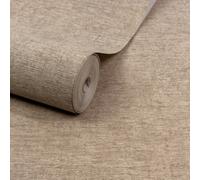 Grandeco Boutique Dakota Natural Texture Luxury Weight Embossed Wallpaper, Taupe