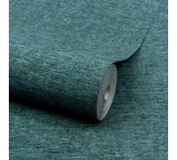 Grandeco Boutique Dakota Natural Texture Luxury Weight Embossed Wallpaper, Teal