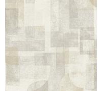 Grandeco Boutique Distressed Geo Abstract Shapes Pvc-Free Eco Wallpaper, Neutral Grey