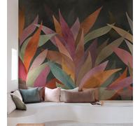 Grandeco Boutique Mahon Botanical Leaves 5 Lane Repeatable Mural 3.75 X 3M, Multi