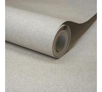 Grandeco Boutique Mini Twill Woven Texture Fabric Effect PVC-free Eco Wallpaper, Grey