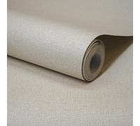 Grandeco Boutique Mini Twill Woven Texture Fabric Effect Pvc-Free Eco Wallpaper, Ivory