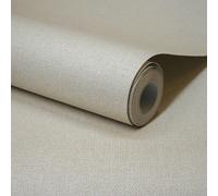Grandeco Boutique Mini Twill Woven Texture Fabric Effect Pvc-Free Eco Wallpaper, Ivory