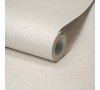 Grandeco Boutique Mini Twill Woven Texture Fabric Effect Pvc-Free Eco Wallpaper, White