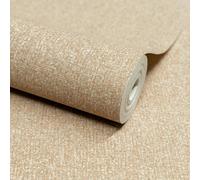 Grandeco Boutique Monroy Semi Plain Effect Luxury Weight Embossed Wallpaper, Sand