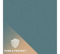 Grandeco Boutique Nursery Pure & Protect Cirrus Woven Linen Textured Antibacterial Wallpaper, Dark Teal