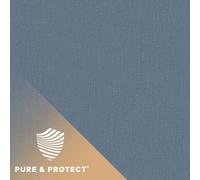 Grandeco Boutique Nursery Pure & Protect Cirrus Woven Linen Textured Antibacterial Wallpaper, Denim Blue
