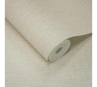 Grandeco Boutique Nursery Pure & Protect Cirrus Woven Linen Textured Antibacterial Wallpaper, Light Beige