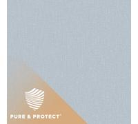 Grandeco Boutique Nursery Pure & Protect Cirrus Woven Linen Textured Antibacterial Wallpaper, Light Blue