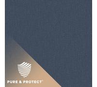 Grandeco Boutique Nursery Pure & Protect Cirrus Woven Linen Textured Antibacterial Wallpaper, Navy