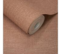 Grandeco Boutique Nursery Pure & Protect Cirrus Woven Linen Textured Antibacterial Wallpaper, Red