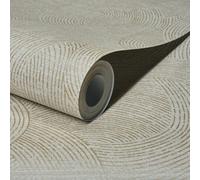 Grandeco Boutique Organic Maze Swirl Pvc-Free Eco Wallpaper, Grey
