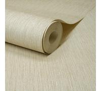 Grandeco Boutique Rays Grasscloth Effect PVC-free Eco Wallpaper, Cream