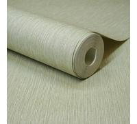 Grandeco Boutique Rays Grasscloth Effect Pvc-free Eco Wallpaper, Green, Green
