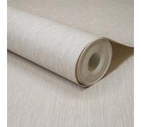 Grandeco Boutique Rays Grasscloth Effect Pvc-free Eco Wallpaper, Neutral, Cream
