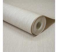Grandeco Boutique Rays Grasscloth Effect Pvc-free Eco Wallpaper, Neutral, Cream