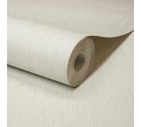 Grandeco Boutique Rays Grasscloth Effect PVC-free Eco Wallpaper, White
