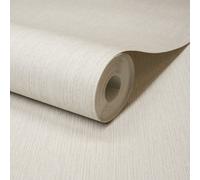 Grandeco Boutique Rays Grasscloth Effect Pvc-Free Eco Wallpaper, White