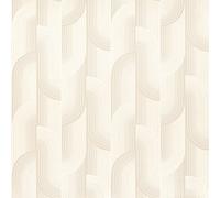 Grandeco Boutique Romaine Art Deco Luxury Weight Embossed Wallpaper, Ivory