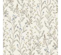 Grandeco Boutique Spring Leaf Pvc-Free Eco Wallpaper, Ivory Yellow