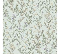 Grandeco Boutique Spring Leaf Pvc-Free Eco Wallpaper, Light Green