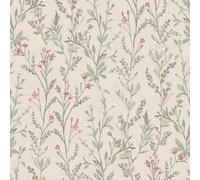 Grandeco Boutique Spring Leaf Pvc-Free Eco Wallpaper, Soft Pink
