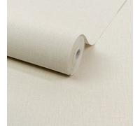 Grandeco Boutique Trente Linen Effect Luxury Weight Embossed Wallpaper, Ivory