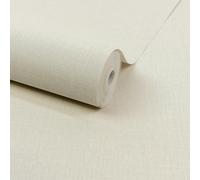 Grandeco Boutique Trente Linen Effect Luxury Weight Embossed Wallpaper, Ivory