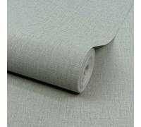 Grandeco Boutique Trente Linen Effect Luxury Weight Embossed Wallpaper, Sea Green