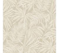 Grandeco Boutique Tropical Palm Leaf Pvc-Free Eco Wallpaper, Beige