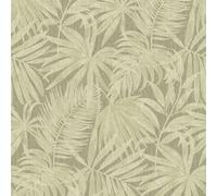 Grandeco Boutique Tropical Palm Leaf Pvc-Free Eco Wallpaper, Green