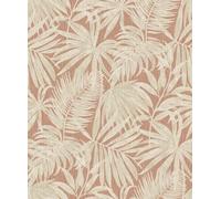 Grandeco Boutique Tropical Palm Leaf PVC-Free Eco Wallpaper, Rust
