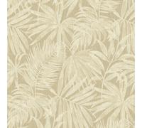 Grandeco Boutique Tropical Palm Leaf Pvc-Free Eco Wallpaper, Sand