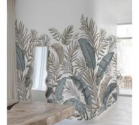 Grandeco Calobra Botanical Jungle Leaf 3 Panel Repeatable Mural 1.59 X 2.8M, Green