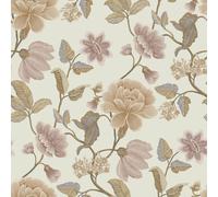Grandeco Celica Camellia Bloom Floral Trail Textured Wallpaper, Blush Beige