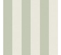 Grandeco Classic Wide Textured Stripe Wallpaper, Sage Green Cream