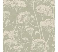Grandeco Cow Parsley Organic Foliage Trail Wallpaper, Green